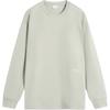 Li-Ning Casual Minimalist Solid Color Round Neck Pullover Loose Long Sleeve T-Shirt Men Tops Dusty-Green ATLV061-3
