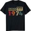 Birthday Gifts For Husband Friend 1974 Tshirt Vintage 1974 T-Shirt Summer Cotton Tops Tees Fitness T Shirt Clothing Streetwear