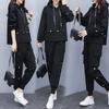Casual Sports Suit Women's Autumn and Winter Fat Sister Loose and Thin All-match Large Size Western Style Age-reducing Fashion Two-piece Suit