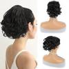 Drawstring Short Curled Ponytail Wig Synthetic Fiber Ponytail Wig Natural and Comfortable Hair Accessories for Daily Use