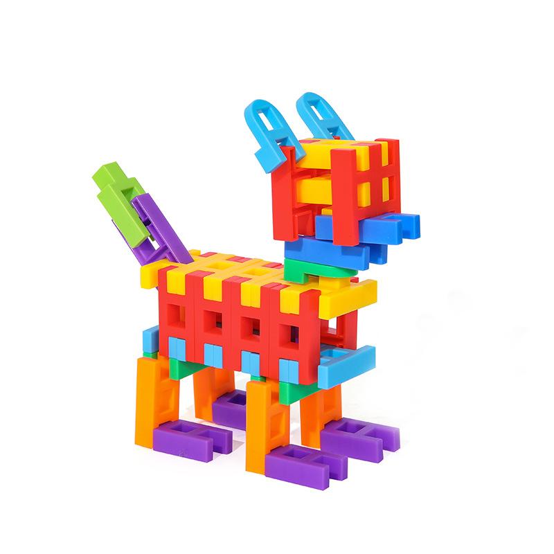 Assembled Building Blocks for Kindergarten Children Haole Building Blocks Multi-functional Educational Plastic Puzzle Baby Girl Toys