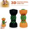3D Printed Spiral Cylinder Ball Impossible Passthrough Spiral Cylinder Desktop Figurine Stress Anxiety