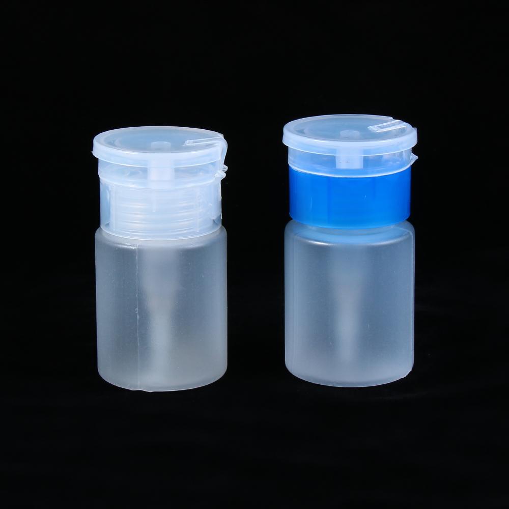 Manicure Liquid 60mL Clean Acetone Pump Dispenser Container Nail Polish Remover Empty Bottle