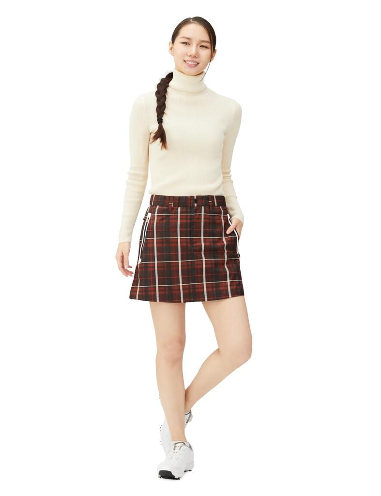 Skirt Plaid Heat Electrostatic Golf Base 00 [Pearly Gates] Women's Water-repellent (brown Pattern, Retention, Windproof, Function) / / 055-3234010
