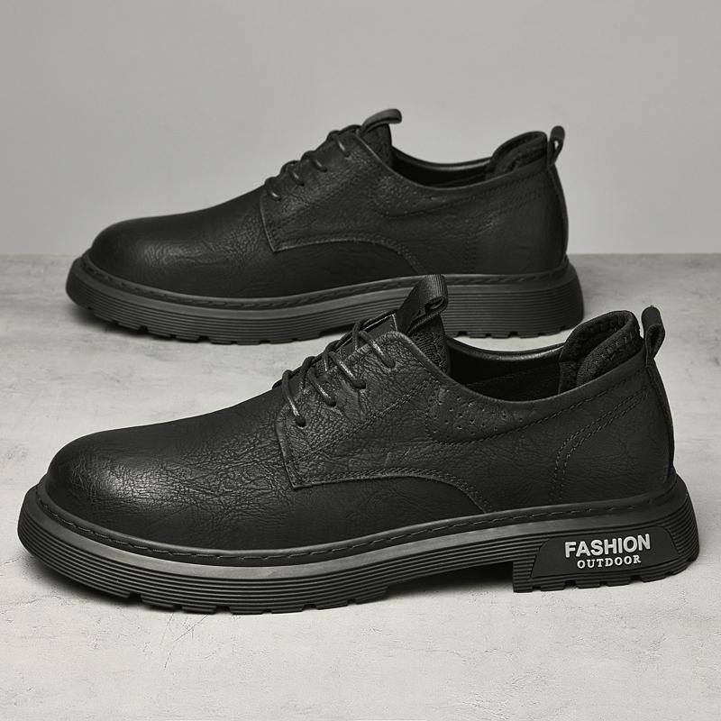 New Arrival Genuine Leather Mens Shoes Classic Casual Men Leather Boots Retro Style Brand  Male Ankle Boots Comfy Business Shoes