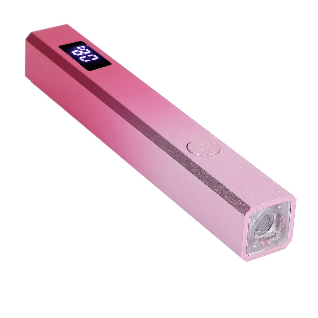Handheld Nail Lamp LCD Display 3W 2 Timer 395 405nm Rechargeable Aluminum Alloy Housing UV Nail Ligh
