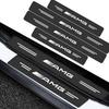 4Pcs Carbon Fiber Car Door Sill Protection 3D Sticker Car Accessories For Mercedes Benz AMG W205 W204 W203 W211 W212 W213 W201 W210 W124
