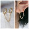 Exquisite And Fashionable Women'S Long Chain Earrings, Copper-Inlaid Zircon Ear Jewelry.