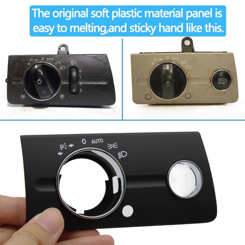 LHD Front Left Dashboard Headlight Lamp Switch Cover Trim Replacement For Mercedes Benz W211 E Class 320 350 550
