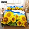 Sunflower Queen Bedding Set Duvet Cover Set Bedding Digital Printing Bed Linen King Size Duvet Cover Set Bedding Set