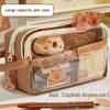 Cartoon Capybara Pencil Case Large Capacity Pencil Holder Aesthetic Pen Bag Lovely Pencil Pouch School Office Supplies