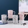 European Style Creative Gold Edged Marble Ceramic Mug Creative Coffee Cup Wedding Souvenir Gift Couple Water Cup