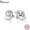 Oxidized Silver Stud Earrings for Women Little Devil Ghost Jewelry Gift for Girl 925 Sterling Silver Jewelry