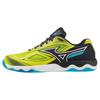 Table Tennis Shoes Wave Medal 7 Stability Cushioning Resilience Yellow X Black X Light Blue Cm 2E 26.5
