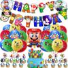 Super Mario Birthday Party Supplies Includes Banner, Cupcake Toppers, Balloons