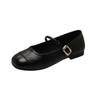 Mary Jane Shallow Single Shoes Women's Spring and Summer 2025 New Korean Version Versatile Square Head Flat Bottom Soft Sole Doudou Shoes Women