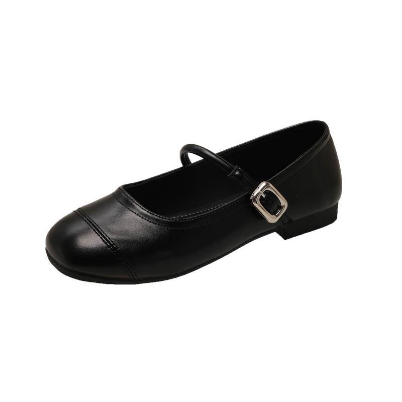 Mary Jane Shallow Single Shoes Women's Spring and Summer 2025 New Korean Version Versatile Square Head Flat Bottom Soft Sole Doudou Shoes Women