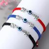 Couple Retro Woven Braided Flower Tortoise Lucky Bracelet Evil Eye Bracelet Hand Rope For Women