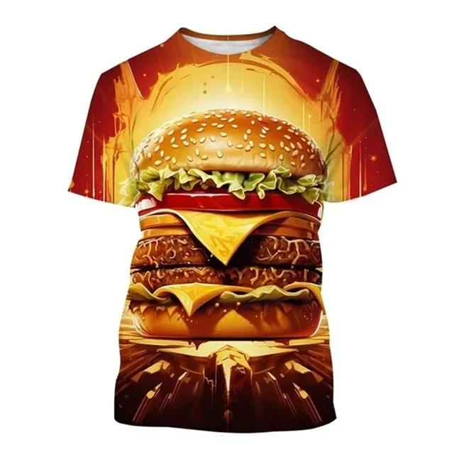 Летняя мода The Hamburg Picture Футболки для мужчин Повседневные футболки с 3D-принтом Хип-хоп Личность Круглый вырез Короткие рукава Топы