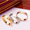 925 Silver Fashion Rose Gold Love Ring Women's Men's Couple Crystal Ring High Jewelry Wedding Ring Gift