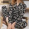 Women's Homewear Autumn and Winter Casual Pajamas Loose Tie Robe Trousers Suit