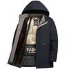 Winter Men's Warm Coat Plus Velvet Thickened Jacket Business Casual Down Jacket Mid-length Coat