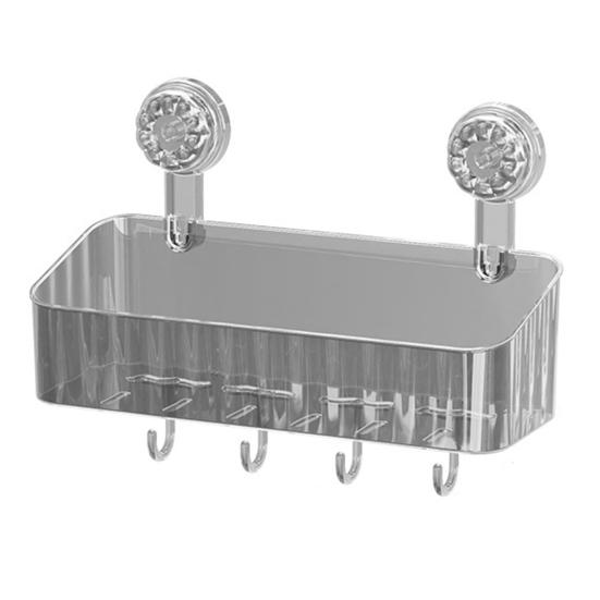 Yousheng No-Drilling Corner Shower Caddy Suction Cup Holder with Hook Strong Load-bearing Easy To Install Removable Basket Storage Shelf