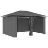 VidaXL Garden Gazebo with Curtains 4 X 3 M Anthracite