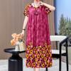 Elegant Long Dresses with Sleeves Plus Size Casual Loose Short Sleeve Vintage Dress for Women Summer Clothes