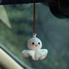 Crochet Sunny Doll Car Charm Handmade Knitted Car Rear View Mirror Hanging Ornaments for Automotive Interior Accessories