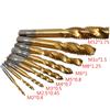 9pcs Machine Screw Tap Set M2-m12 Hss Titanium Spiral Flute Drill Taps Thread Tapping Tool