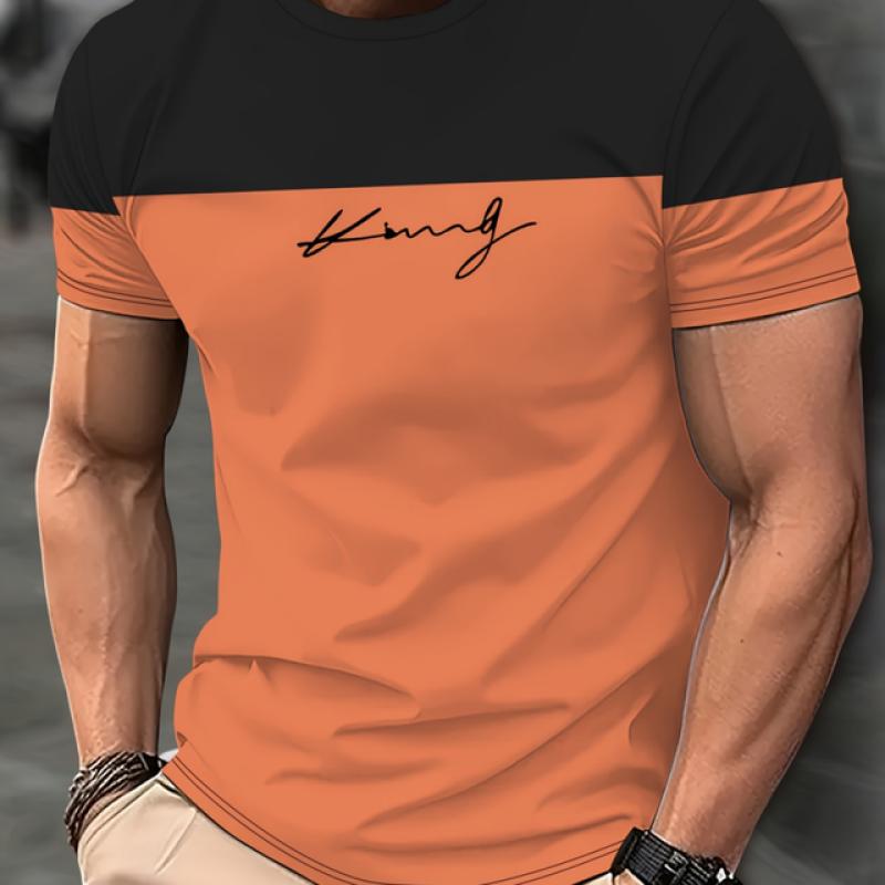 2024 повседневные мужские футболки, весенняя одежда, рубашки с эффектом омбре, большие топы с короткими рукавами, футболки для мальчиков 5XL, винтажные мужские футболки