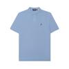 Polo Solid Color Logo Embroidered Straight Fit Short Sleeve Polo Shirt Men Tops Light-Blue 710534735-439