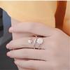 New Fashion Exquisite 925 Sterling Silver Jewelry Personality Double Lotus Fresh Flower Hypoallergenic Opening Rings Xzr033