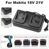 18V 21V Lithium-ion Battery Charger Fast Charging Suitable For Makita BL1415 BL1815 BL1830 BL1850 Power Tool Portable Charger