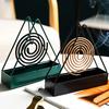 1/2Pcs Triangle Incense Coil Holder with Ash Catcher Tray Repellent Spiral Incense