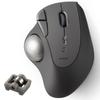 Elecom Wireless Trackball Mouse Bluetooth IST Series 5 Buttons Thumb Operation Bearing Support Windows Mac Chromebook Black M-IT11BRABK