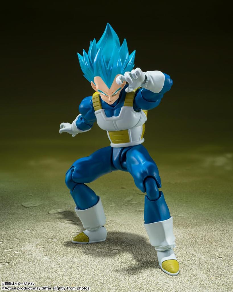 TAMASHII NATIONS S.H.Figuarts Dragon Ball Super Super Saiyan God Super Saiyan Vegeta - Unwavering Saiyan Pride - Approximately 135mm PVC & A