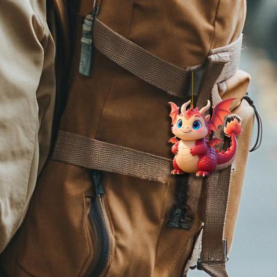 Christmas Advent Calendar 24 Acrylic Christmas Tree Ornaments Dinosaur Pendant Festive Bag Charms Creative Countdown Decor for Home Holiday Party