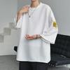 Men's Plus Size Japanese Style Summer 3/4 Sleeve Loose T-Shirt
