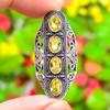 Natural Citrine Gemstone Handmade 925 Sterling Silver Gift Ring Size 7 L2k32