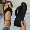 Lightweight Wedge Flip Flops for Women Fashion Clip Toe Platform Slippers Woman 2025 Summer Thick Bottom Non Slip Beach Slides