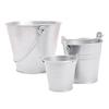 3Pcs Miniature Tin Bucket 1/12 Scale Hanging Small Bucket Multi-purpose Metal Bucket with Handle Dollhouse Accessories