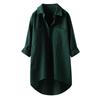 Spring Long Sleeve Plus Size Blouses Women's Cotton Blouse Shirt Ladies Lapel Loose Plus Size Top Vintage