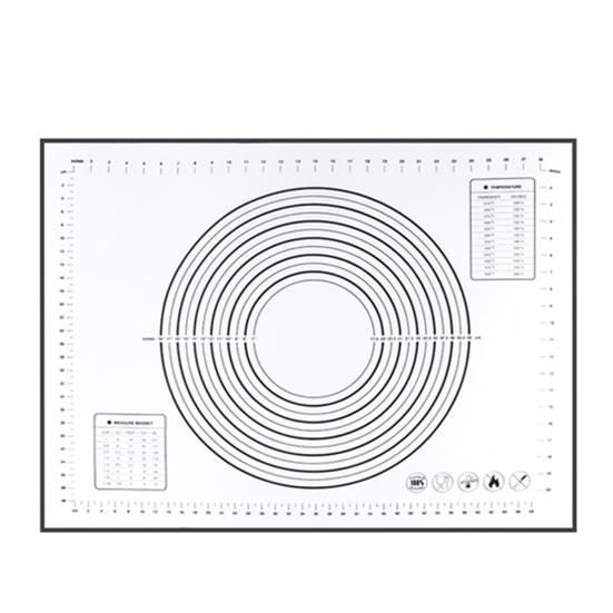 Silicone Baking Mat Non-Stick Pastry Dough Rolling Mat with Measurement Marks Heat-Resistant Cookies Fondant Making Mat Thick Baking Pad