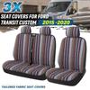 1+2 Seat Covers Stripe Car Seat Cover Truck Interior Accessories for VW T4 Vivaro Opel Vivaro