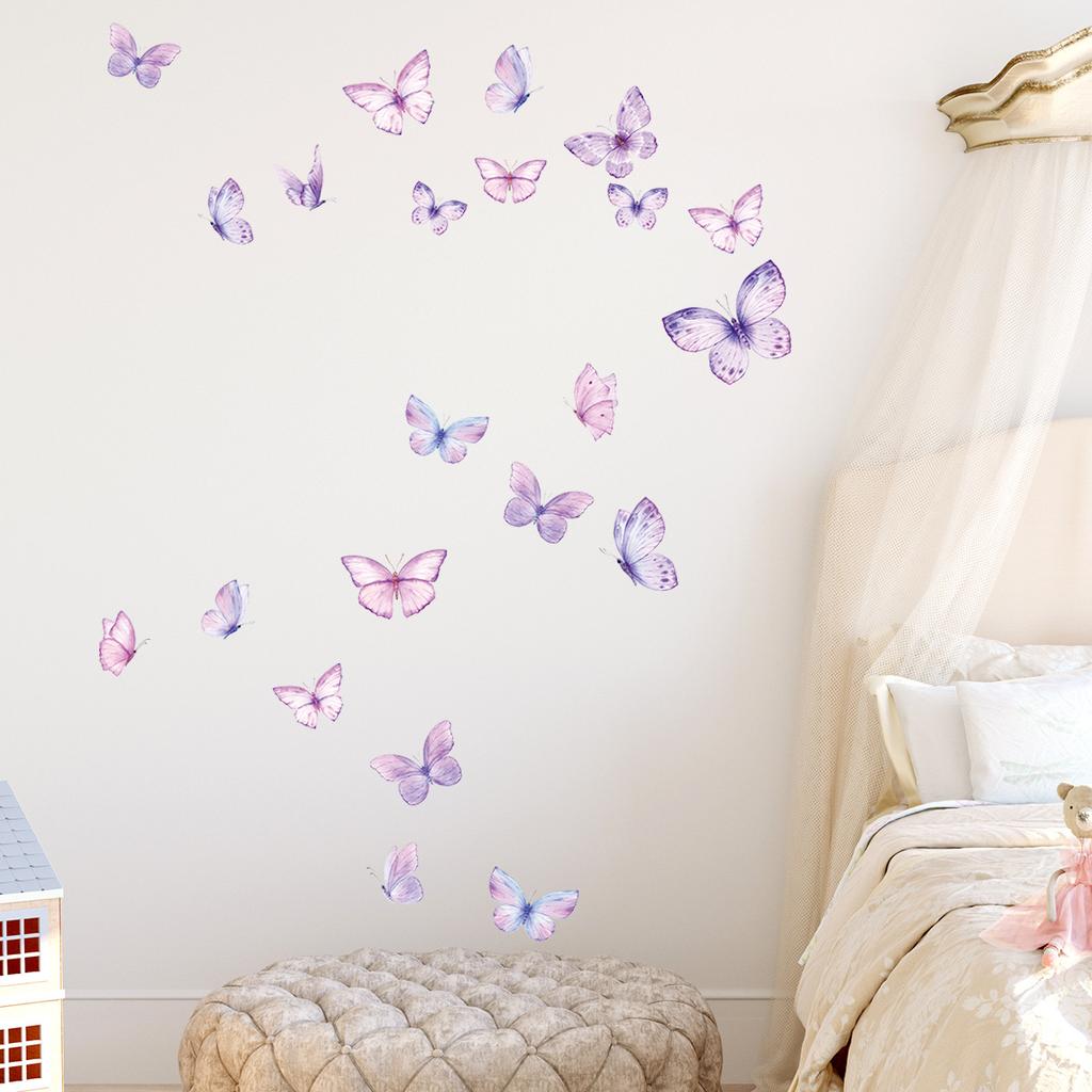 Colorful Butterflies Wall Stickers for Kids Room On Wall Decoration Children Girls Room Wall Decals Bedroom Decor for House