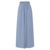 Women's Solid Color Trousers Elastic Belt Wide Leg High Waist Long Culottes