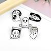 Ghost Brooch Ghost Cat Brooch Halloween Ghost Grave Clothing Accessories Backpack Brooch Badge Lapel Pins Badges