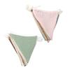 Hang Flag Banner Hang Triangle Bunting Flags Banner Washable Cotton Fabric Triangle Pennant Garlands For Living Room Bedroom